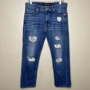 EXPRESS Jeans Boyfriend Distressed Ankle Casual 5 Pocket Denim Size 4